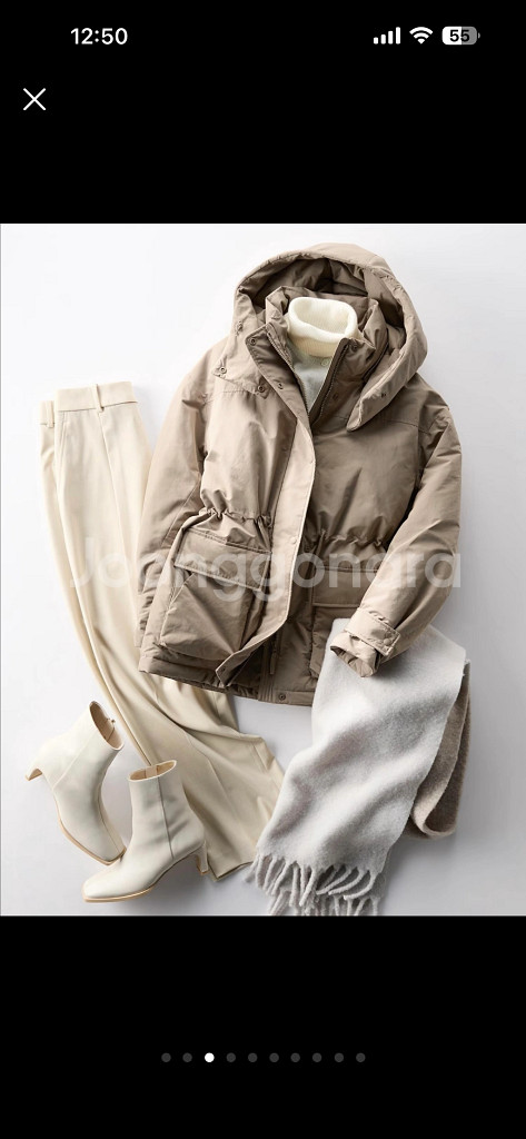 [새상품] 인기템 750필 유니클로 하이브리드 다운코트--8