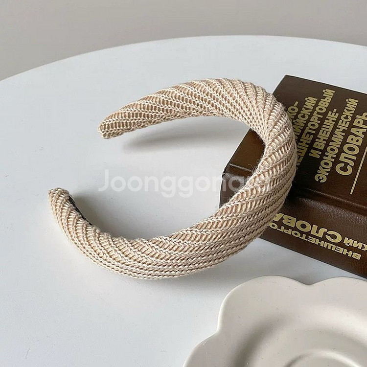 니트 머리띠 헤어밴드--4