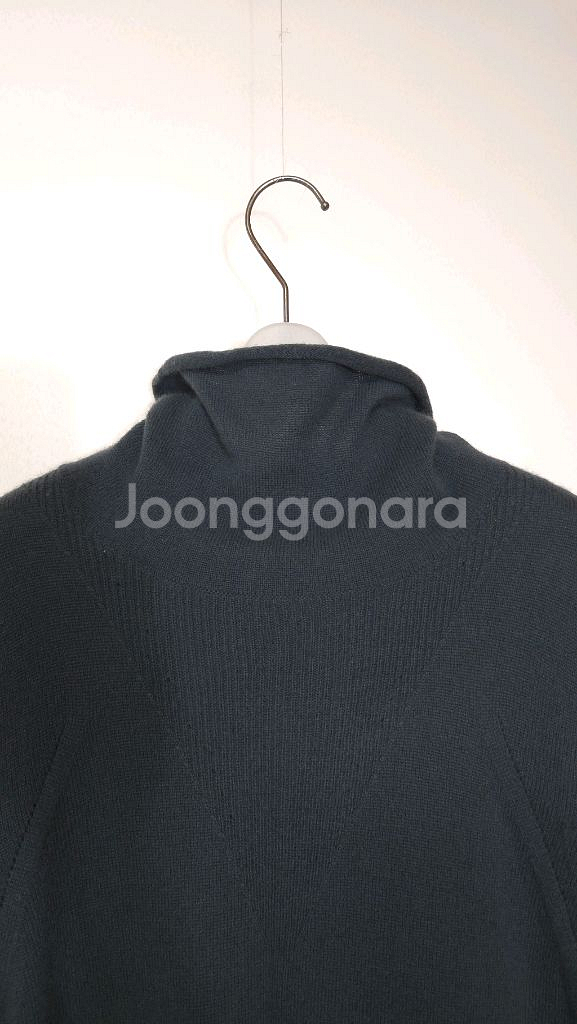 캐시미어100 터틀넥 언밸런스 니트 원피스 55~66--1