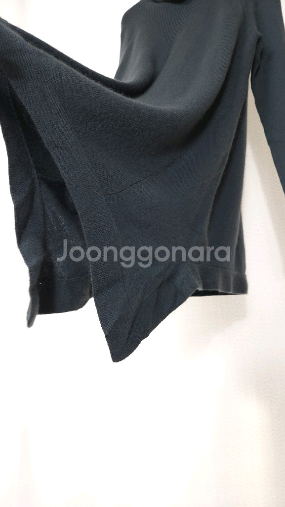 캐시미어100 터틀넥 언밸런스 니트 원피스 55~66--2