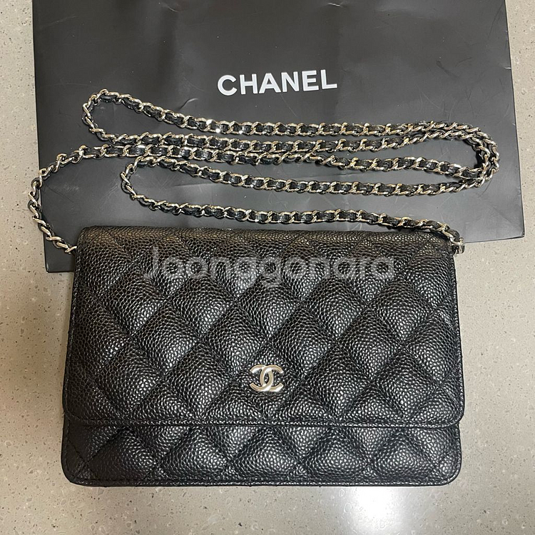 샤넬 캐비어 WOC 체인백 은장 (st제품) 체인 크로스백--0