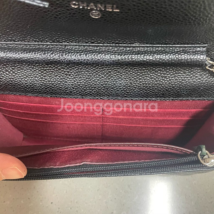 샤넬 캐비어 WOC 체인백 은장 (st제품) 체인 크로스백--7