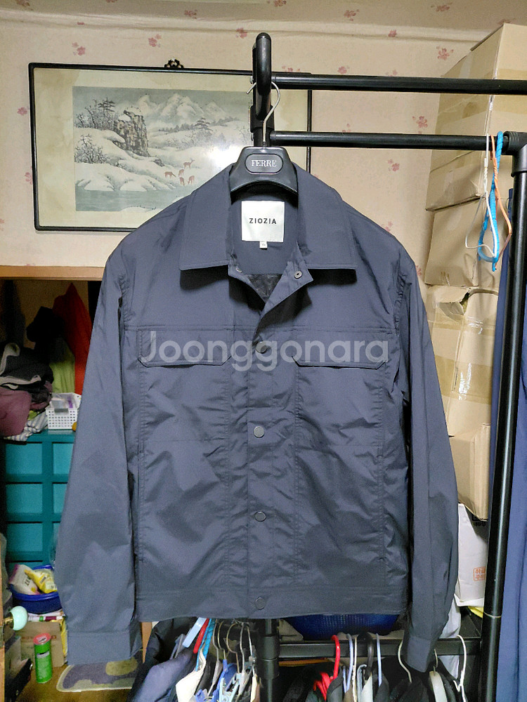 [지오지아]트러커 스냅 점퍼 105사이즈 블랙컬러--2