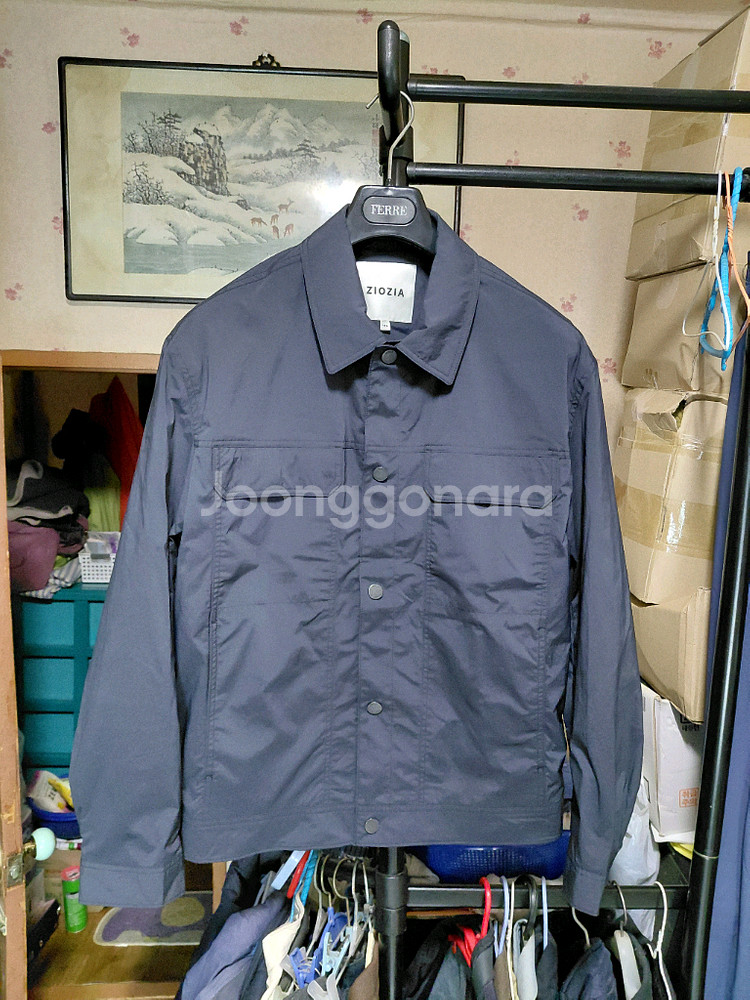 [지오지아]트러커 스냅 점퍼 105사이즈 블랙컬러--0