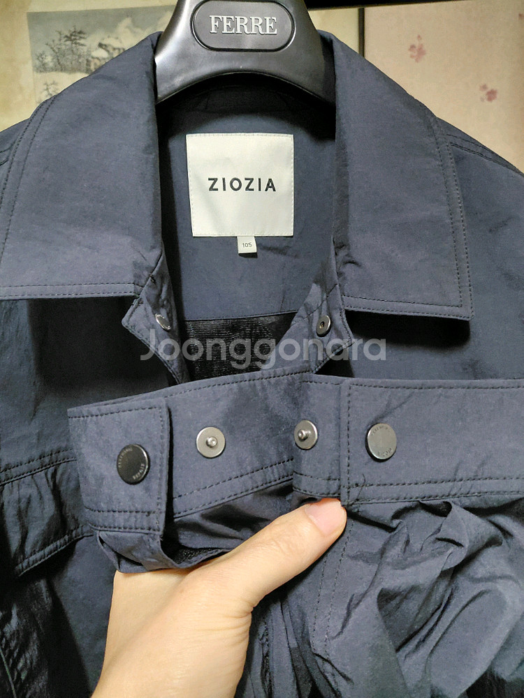 [지오지아]트러커 스냅 점퍼 105사이즈 블랙컬러--7