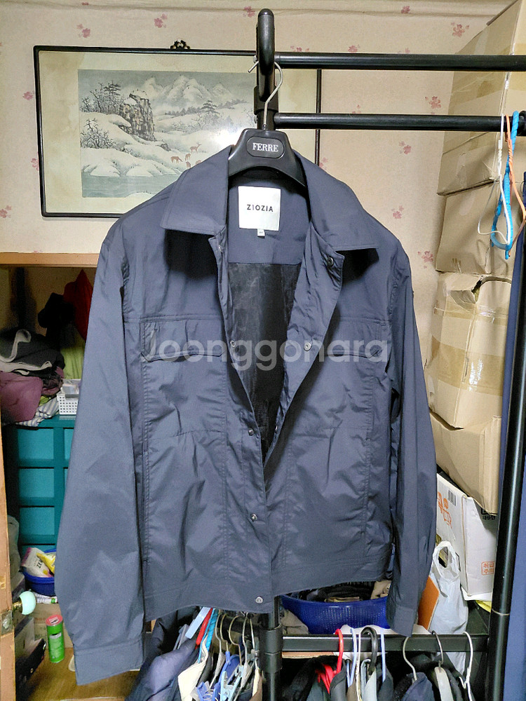 [지오지아]트러커 스냅 점퍼 105사이즈 블랙컬러--3