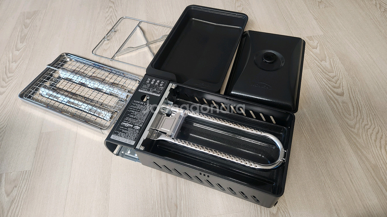 코베아 구이바다 올블랙 올인원 가스그릴--1