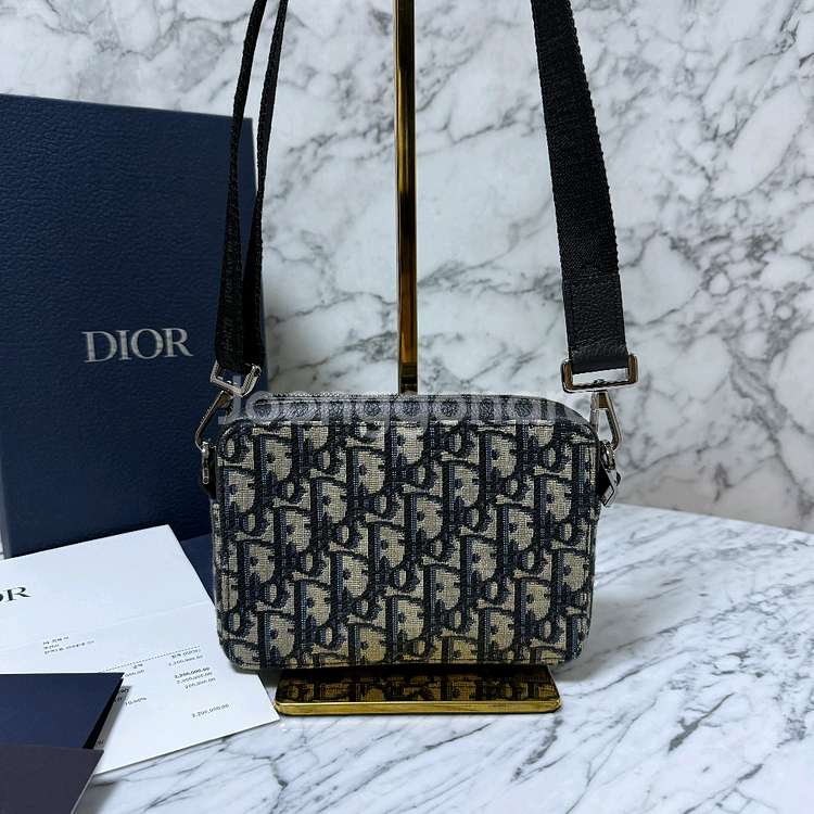 디올 오블리크 스트랩 파우치 크로스백 메신저백--0