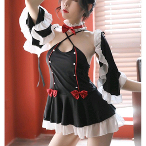 메이드 코스프레 의상 세트