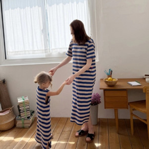 코코모코 모어니트 엄마, 아기(100)커플룩 블루베이지 일괄