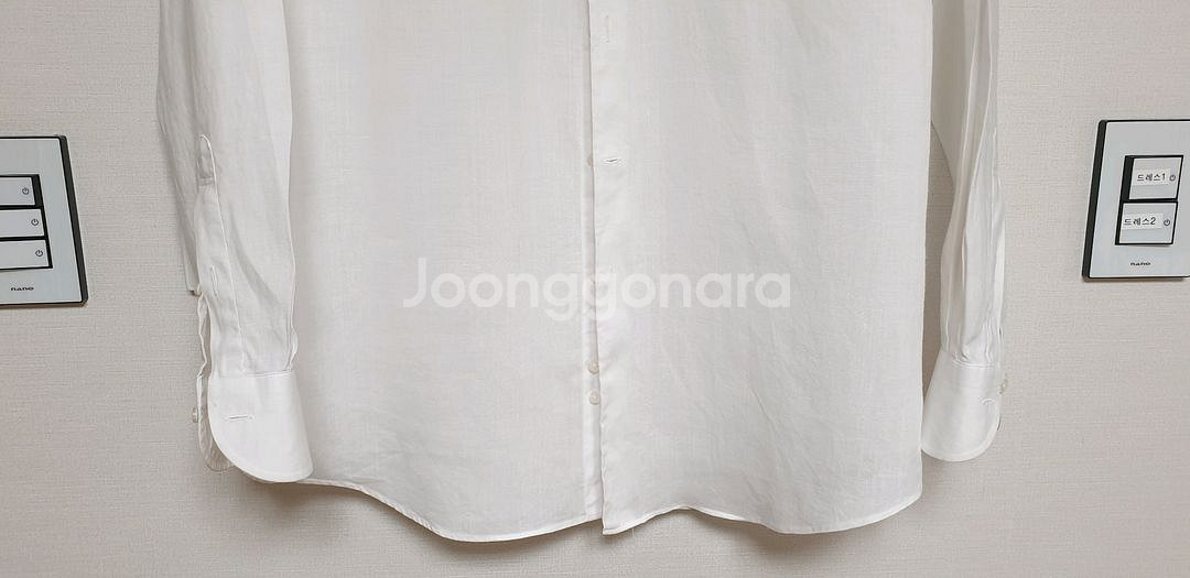 본도네 남성 린넨 셔링셔츠 M 화이트--3