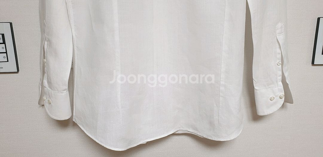 본도네 남성 린넨 셔링셔츠 M 화이트--6