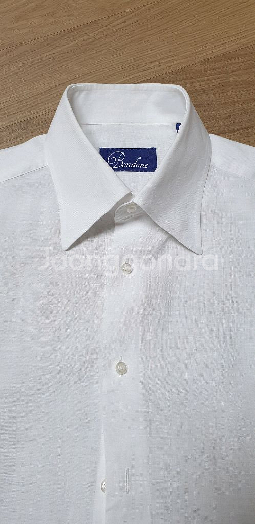본도네 남성 린넨 셔링셔츠 M 화이트--9