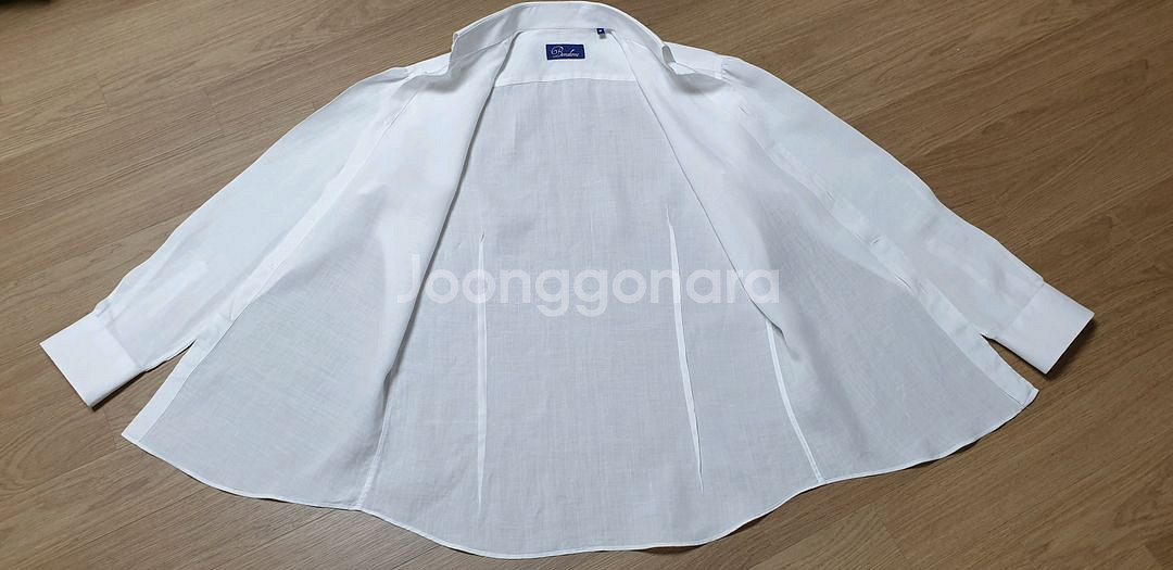 본도네 남성 린넨 셔링셔츠 M 화이트--8