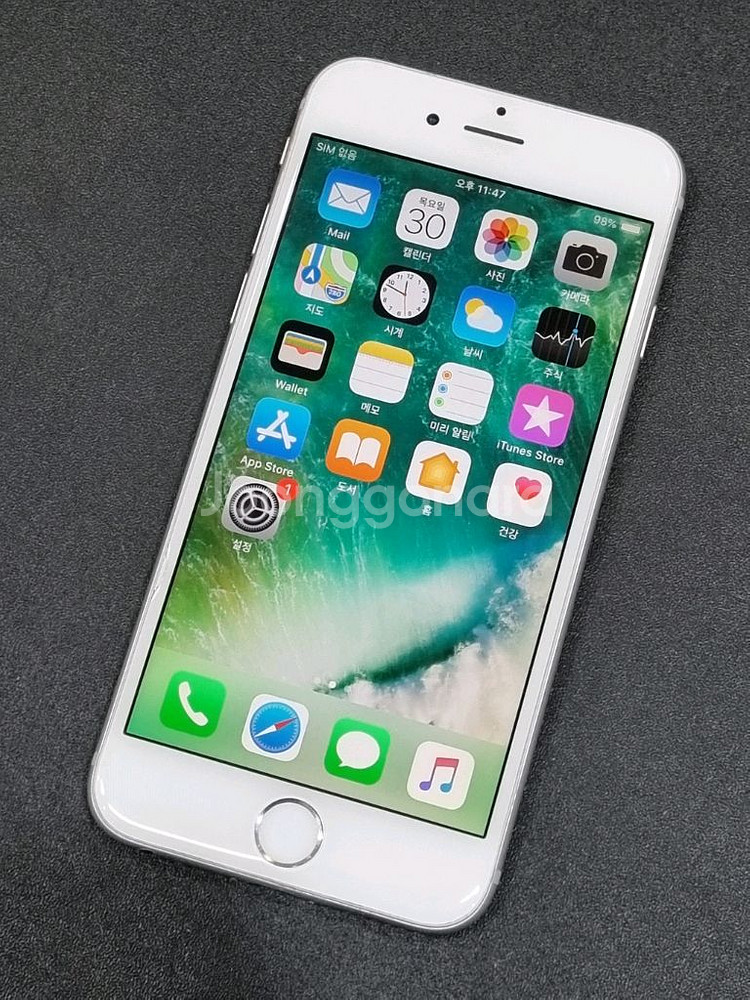 아이폰6 64GB 실버 배터리 100%--0