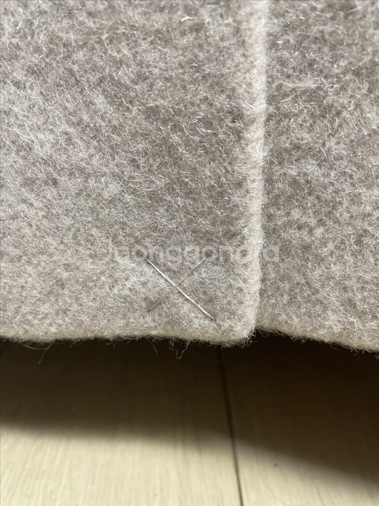 솔리드옴므 22fw 라이트그레이 싱글 롱 트윌 코트46--4