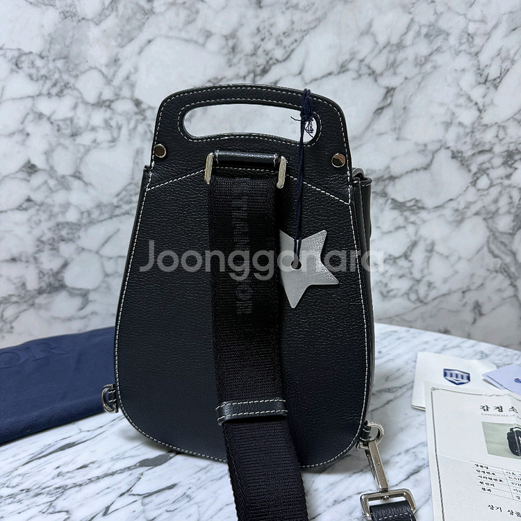 디올 CD 로고 갤럽 그레인 슬링백 크로스백 메신저백--3