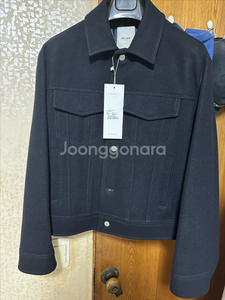 [L] 벨리에 헤비 울 트러커 블루종 자켓 다크네이비--0