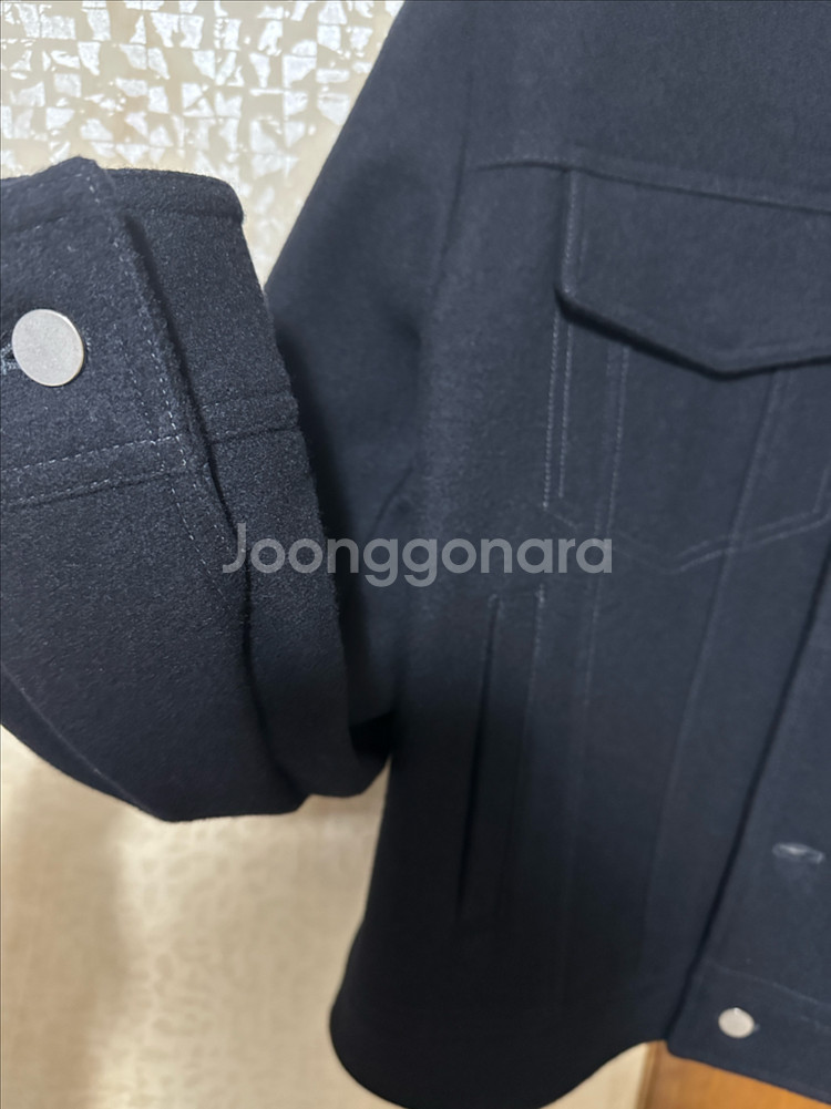 [L] 벨리에 헤비 울 트러커 블루종 자켓 다크네이비--3