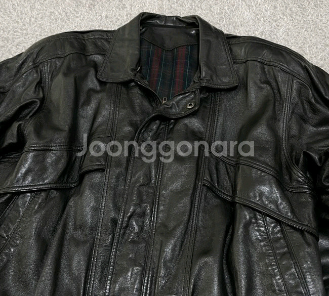 아르마니 레더 자켓 95/M--1
