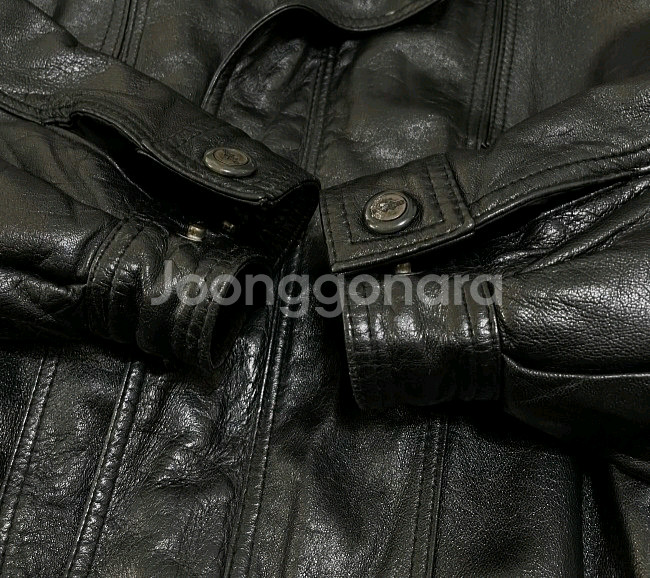 아르마니 레더 자켓 95/M--2