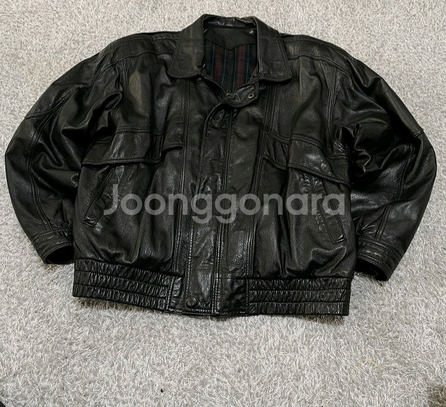 아르마니 레더 자켓 95/M--0