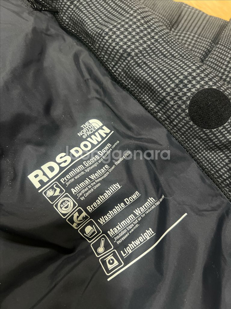 노스페이스 체크 롱패딩--5