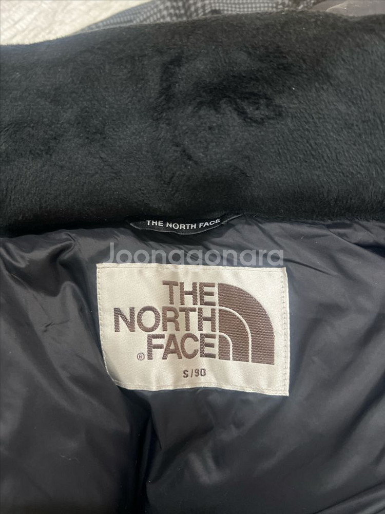노스페이스 체크 롱패딩--4