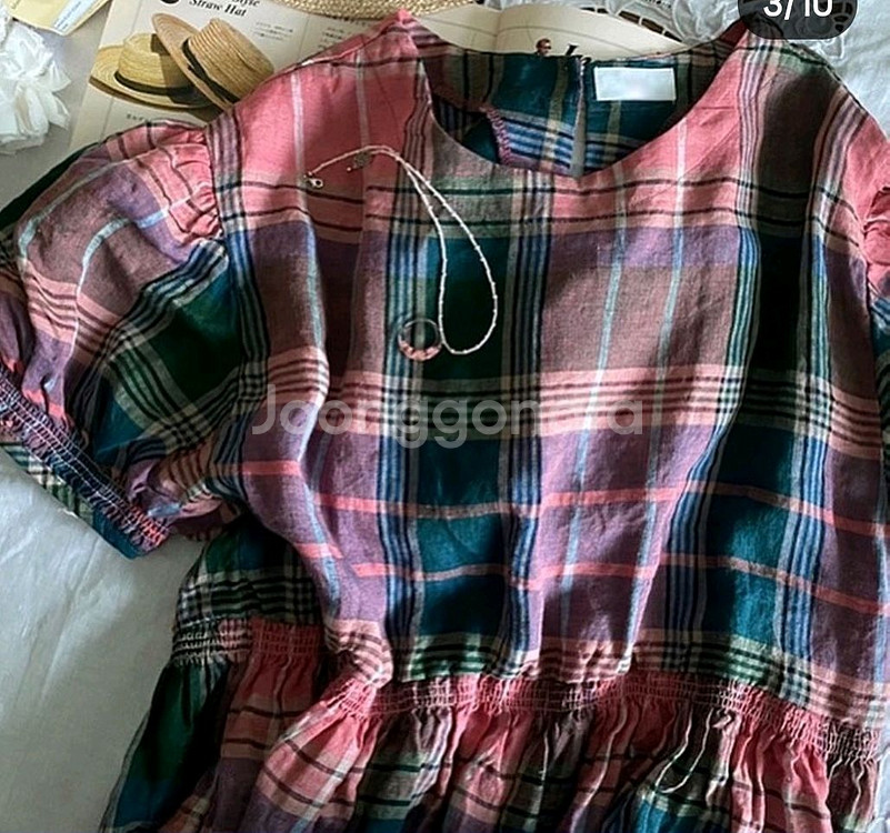 로즈베이 체크 원피스--1