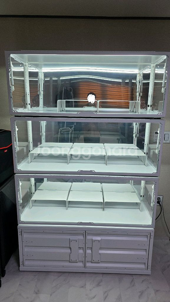 더 스페이스 장식장 화이트 확장형--1