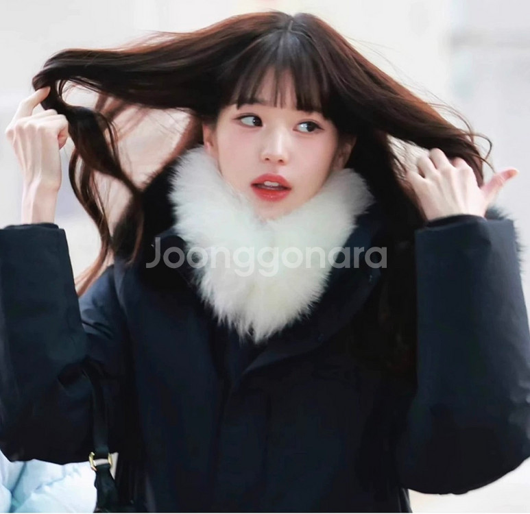 100% 리얼 폭스 퍼 목도리55cm / 장원영 착용 디자인--4