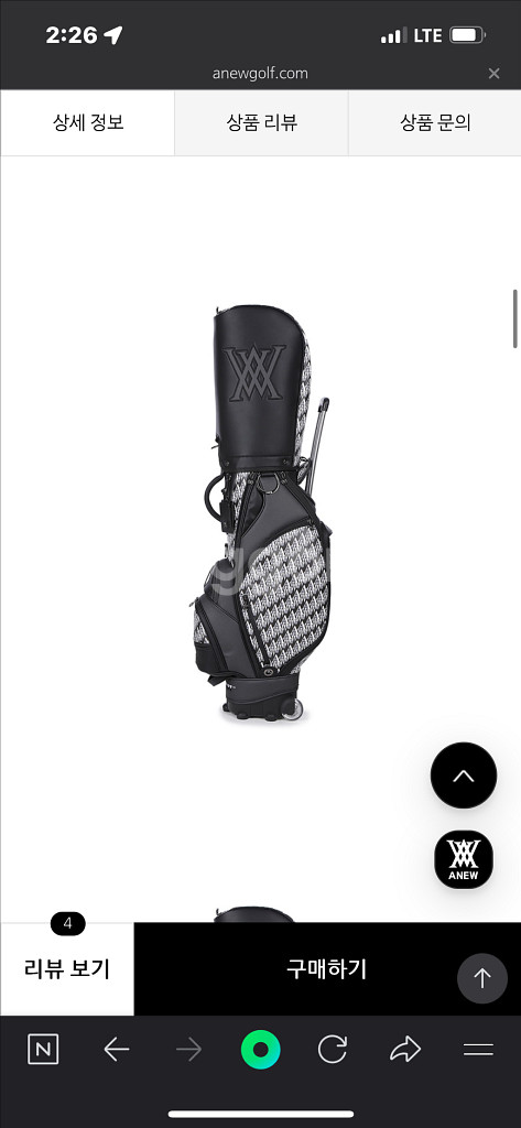 어뉴 휠 골프백--3