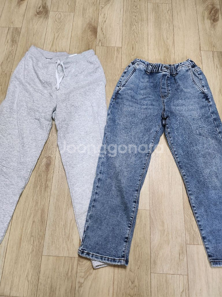 탑텐키즈 기모배기 데님 & H&M 기모 트레이닝 140--0