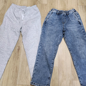 탑텐키즈 기모배기 데님 & H&M 기모 트레이닝 140