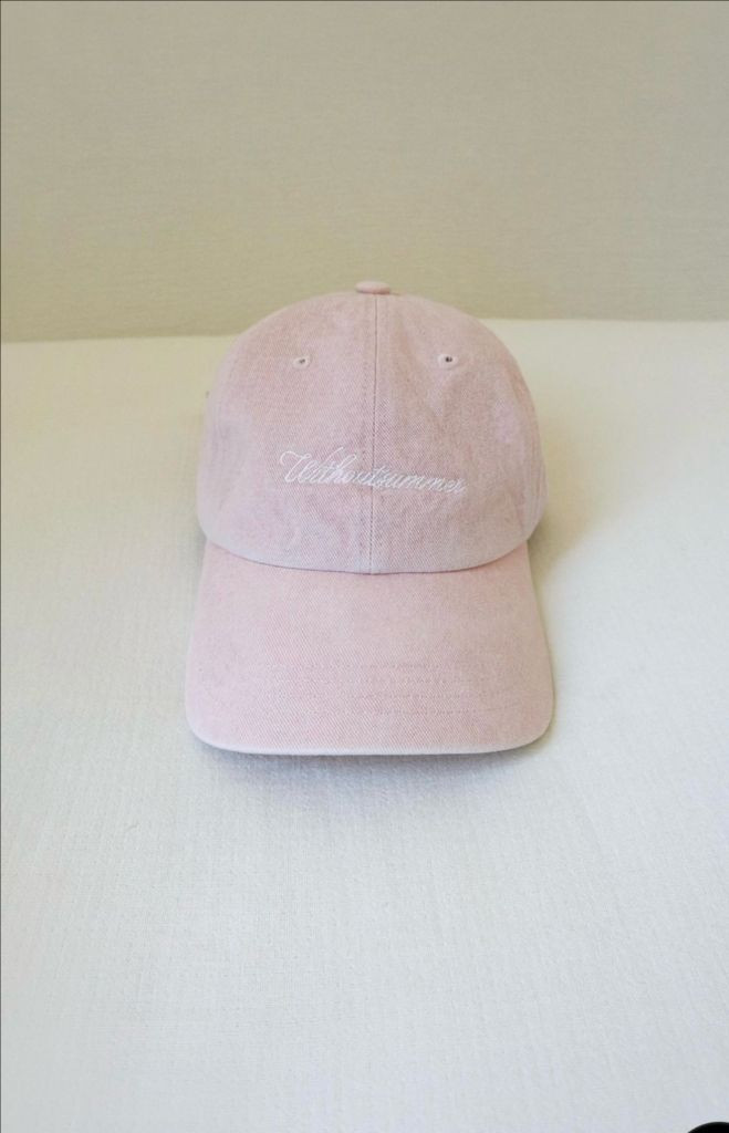 위드아웃썸머 캡모자 핑크--5