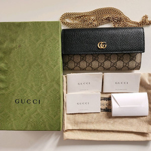 정품 구찌 마몽 체인 지갑 크로스백