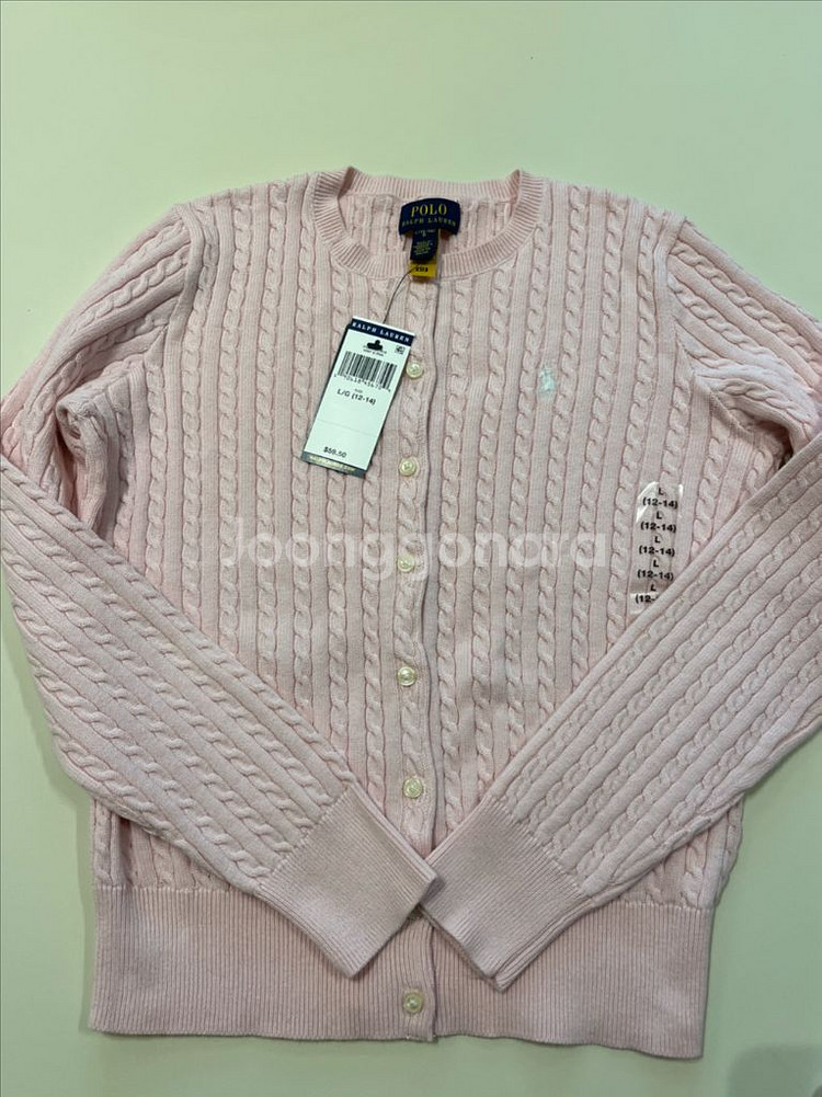 새상품) 폴로 걸즈 가디건 (블랙, 핑크ㅎ--5