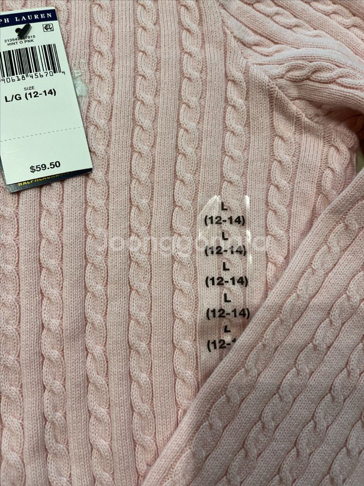 새상품) 폴로 걸즈 가디건 (블랙, 핑크ㅎ--6