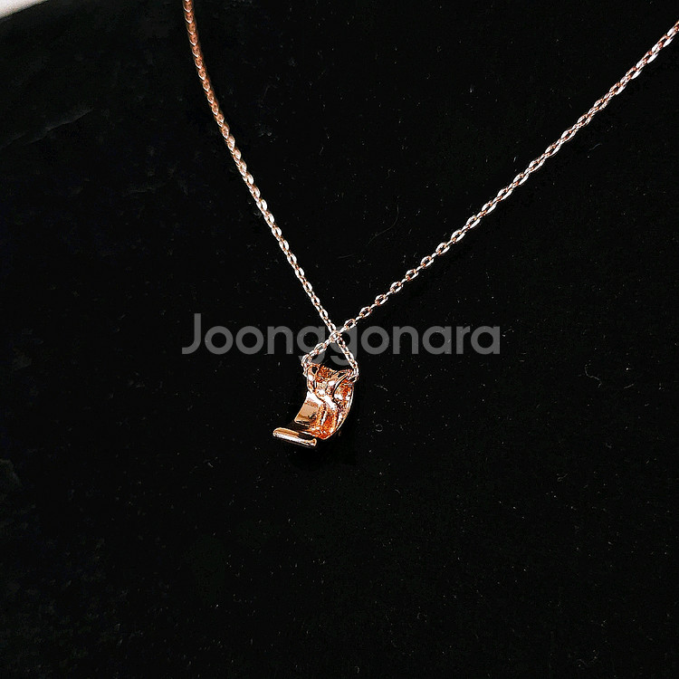 새상품,선물박스포장]핑크 자개 심플 펜던트 여자 목걸이--2