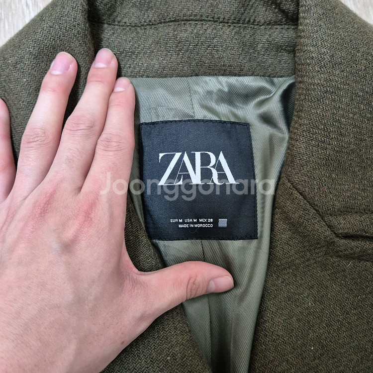 자라 남성 금장 버튼 더플 코트 자켓--3