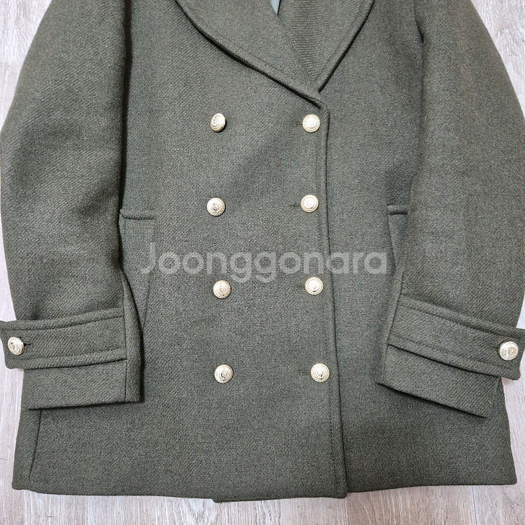 자라 남성 금장 버튼 더플 코트 자켓--2