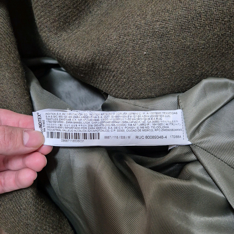 자라 남성 금장 버튼 더플 코트 자켓--4