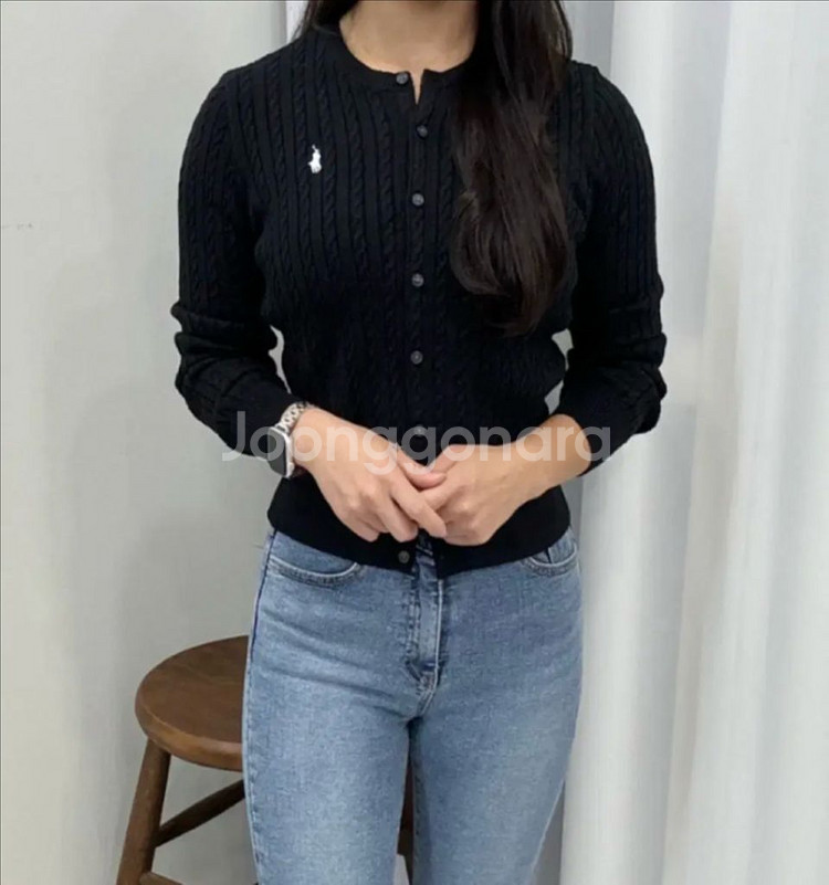 새상품) 폴로 걸즈 가디건 (블랙, 핑크ㅎ--1