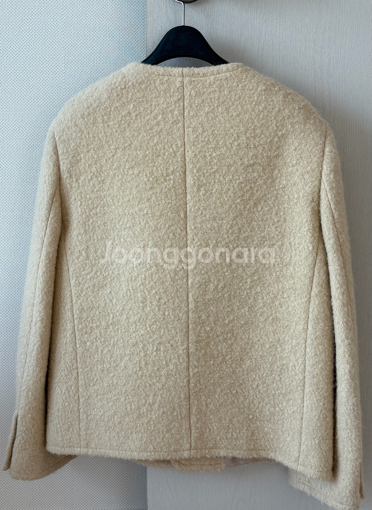 르유니 부클 트위드자켓 베이지--2