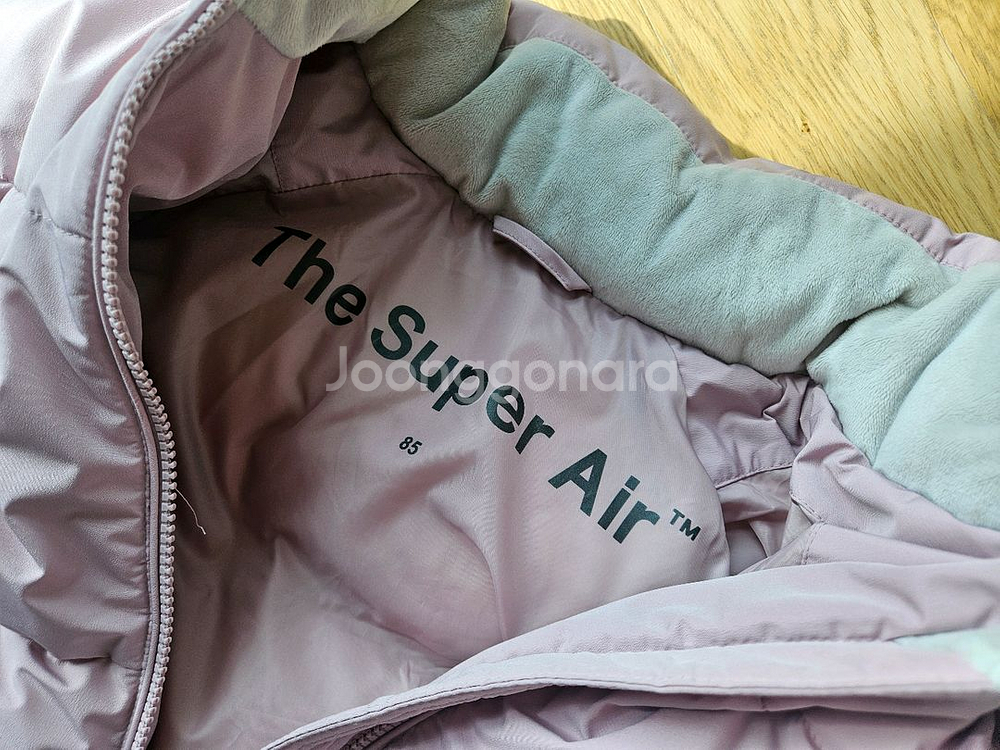 탑텐 핑크 덕다운 패딩 점퍼 85--1