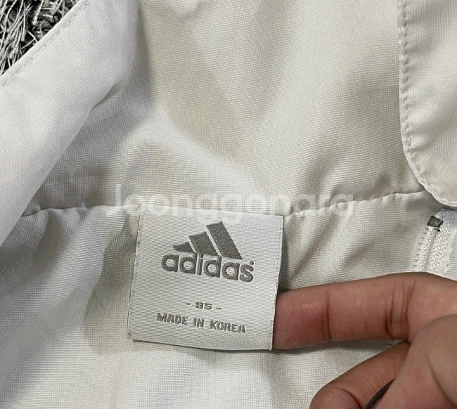 아디다스 화이트 바람막이 트랙탑 져지자켓 95/M--2