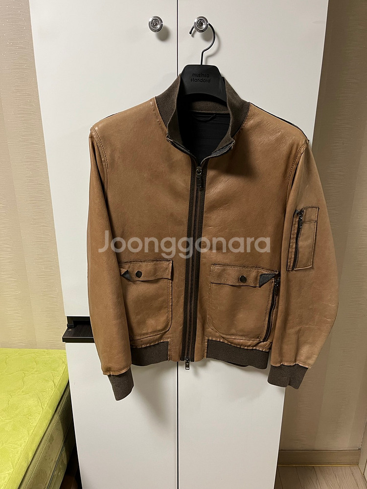 랑방 램스킨 블루종 자켓 100사이즈--0