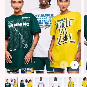 (새상품) 줌바웨어 ZW 티셔츠