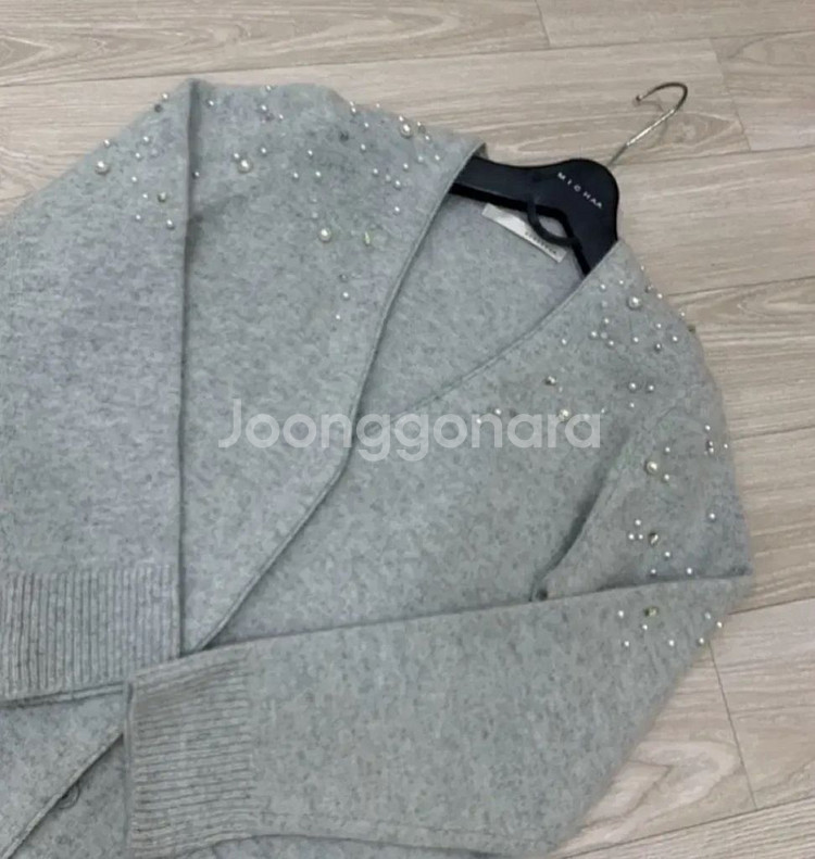 레니본 파스텔 진주 롱가디건 (55-66)--4