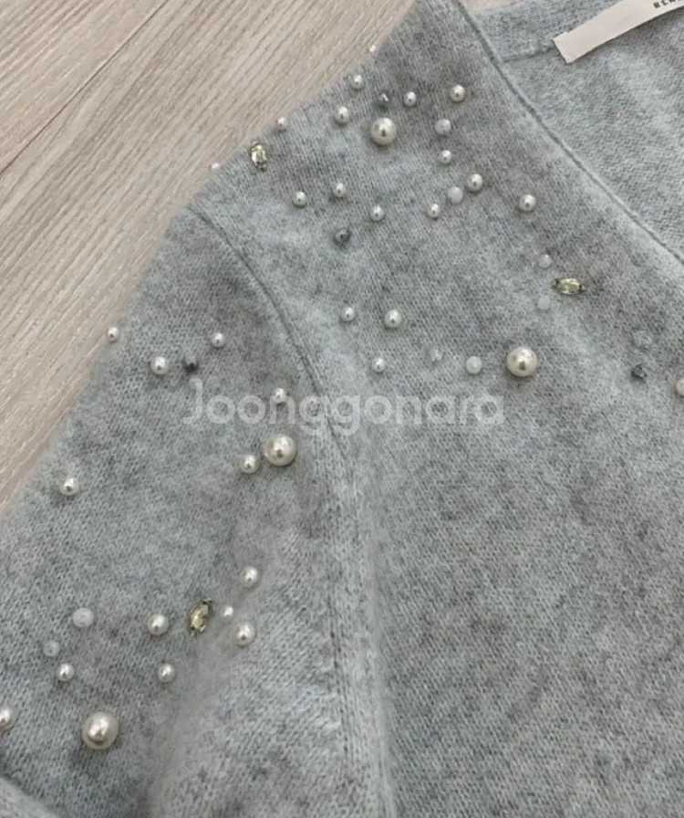 레니본 파스텔 진주 롱가디건 (55-66)--5